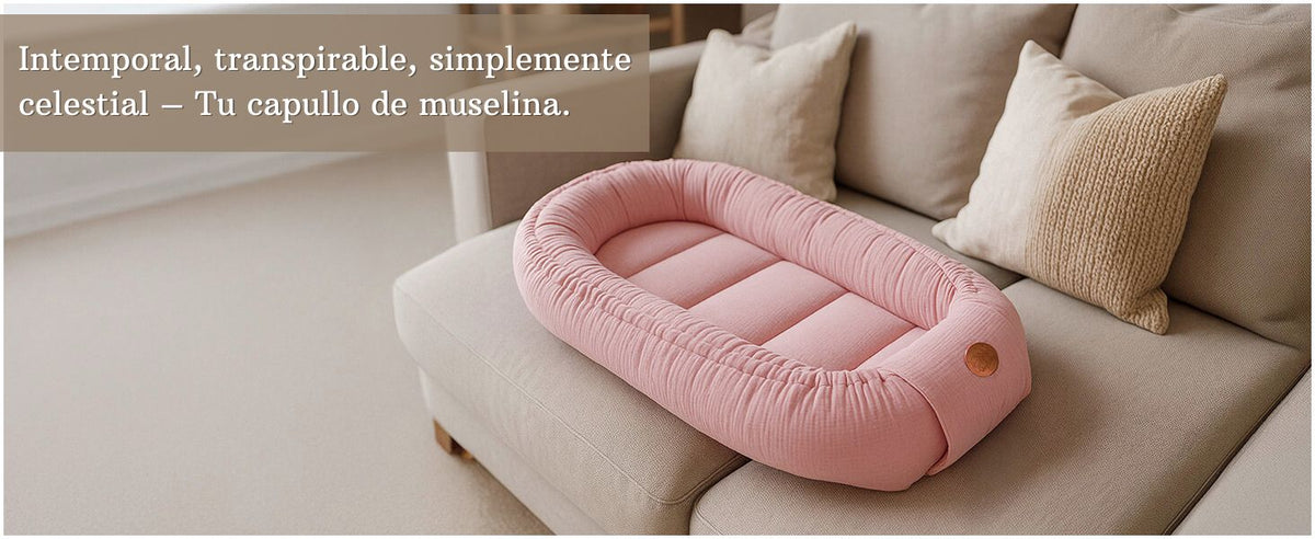 Nido de Bebé de Muselina 90×50 cm – Suave, Transpirable y Ajustable