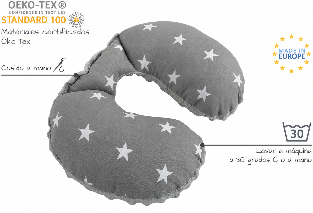 Almohada Cervical Infantil de Viaje 22×28 cm – Suave, Cómoda y Acolchada