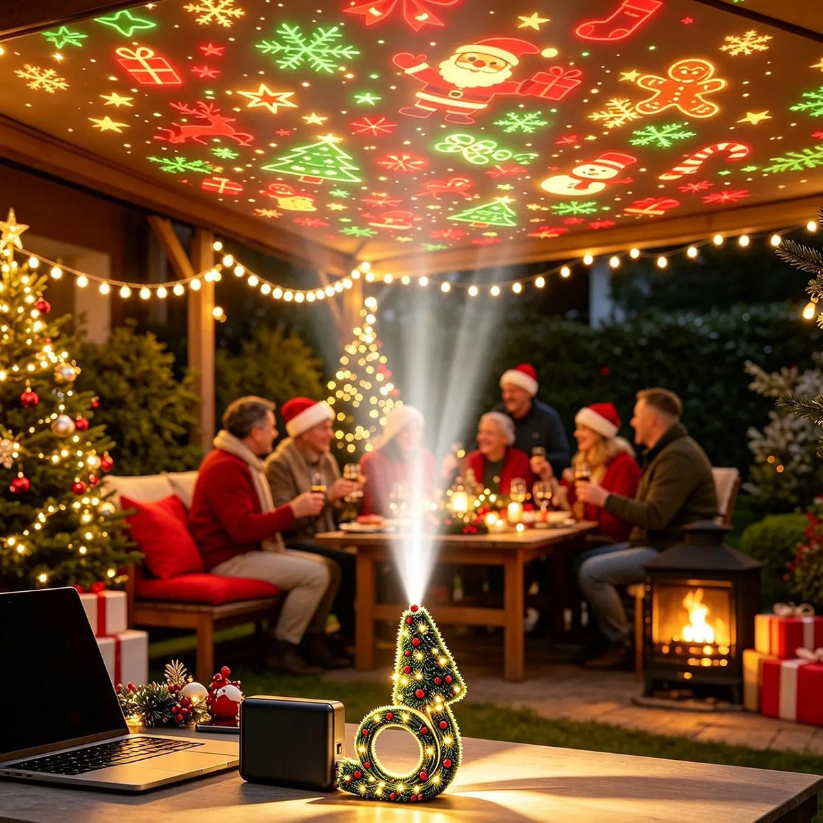 Weihnachtsbaum Deckenprojektor